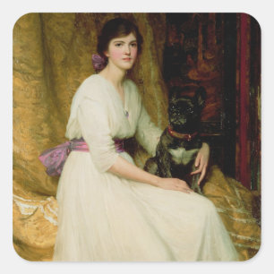 Adesivo Quadrado Retrato de Dorothy Dicksee
