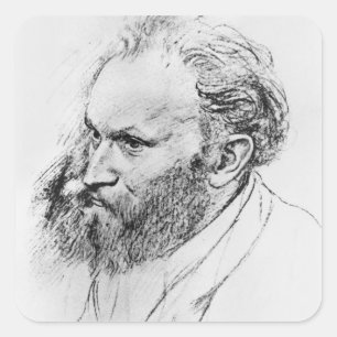 Adesivo Quadrado Retrato de Edgar Degas   de Edouard Manet