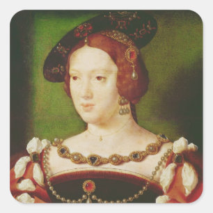Adesivo Quadrado Retrato de Eleanor de Hapsbourg