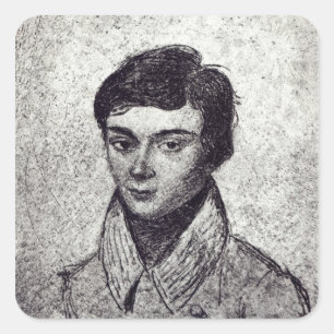 Adesivo Quadrado Retrato de Evariste Galois