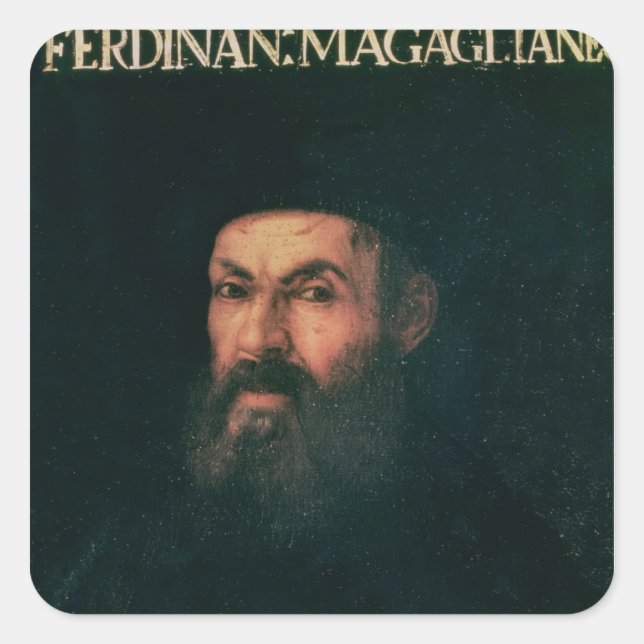 Adesivo Quadrado Retrato de Ferdinand Magellan (Frente)
