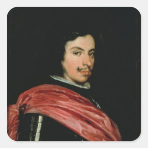 Adesivo Quadrado Retrato de Francesco I d'Este 1639