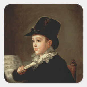 Adesivo Quadrado Retrato de Francisco Jose de Goya y Lucientes   de