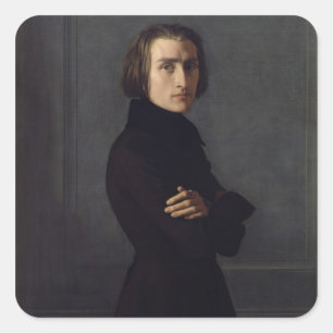 Adesivo Quadrado Retrato de Franz Liszt 1839