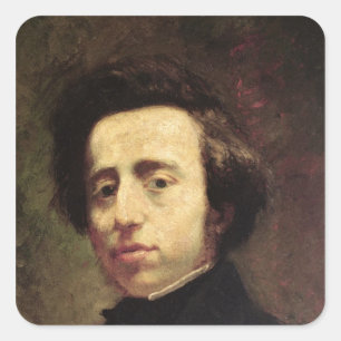 Adesivo Quadrado Retrato de Frederic Chopin 2