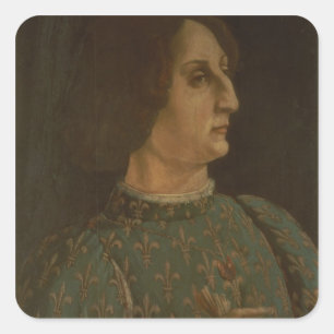 Adesivo Quadrado Retrato de Galeazzo Mario Sforza (1444-76) c.1471