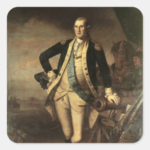 Adesivo Quadrado Retrato de George Washington, 1779