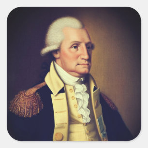 Adesivo Quadrado Retrato de George Washington (1790)