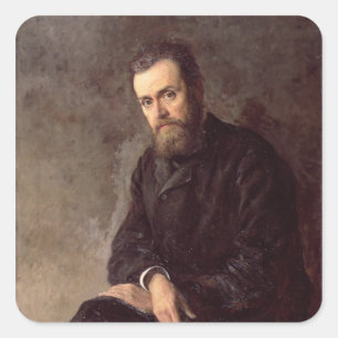 Adesivo Quadrado Retrato de Gleb I. Uspensky 1884