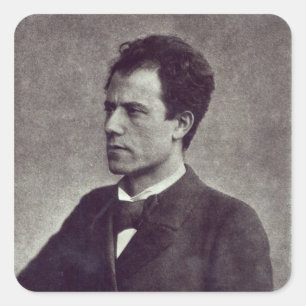 Adesivo Quadrado Retrato de Gustav Mahler, 1897