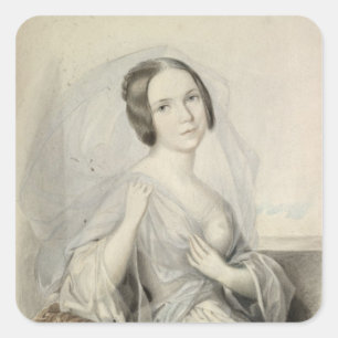 Adesivo Quadrado Retrato de Henriette Gertrudes Sontag