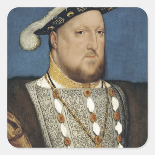 Adesivo Quadrado Retrato de Henrique VIII da Inglaterra por Hans Ho