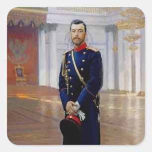Adesivo Quadrado Retrato de Ilya Repin- de Nicholas II