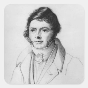Adesivo Quadrado Retrato de Jean-Francois Champollion, 1830
