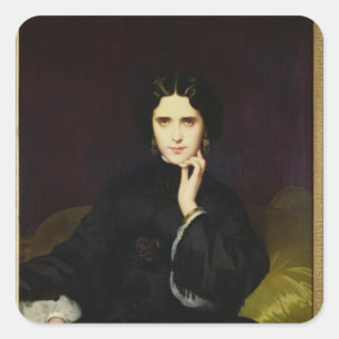 Adesivo Quadrado Retrato de Jeanne de Tourbay 1862