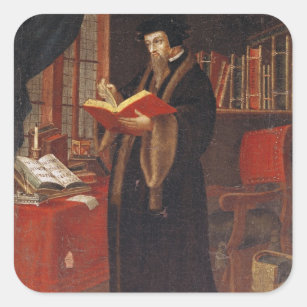 Adesivo Quadrado Retrato de João Calvino