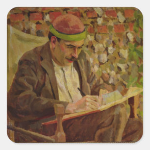 Adesivo Quadrado Retrato de John Maynard Keynes (1883-1946) (óleo 