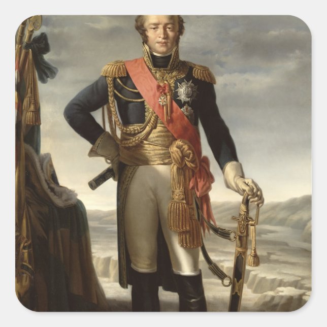 Adesivo Quadrado Retrato de Louis Nicolas Davout (Frente)
