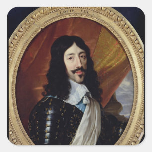 Adesivo Quadrado Retrato de Louis XIII depois de 1610