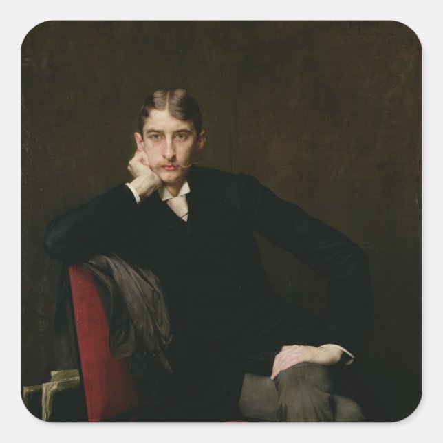 Adesivo Quadrado Retrato de M. Fitzgerald, 1889 (Frente)