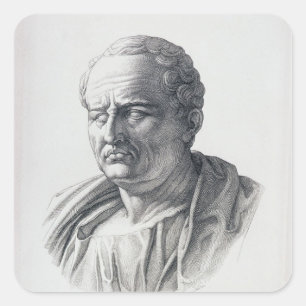 Adesivo Quadrado Retrato de Marcus Tullius Cicero