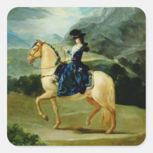 Adesivo Quadrado Retrato de Maria Teresa de Vallabriga sobre o cava