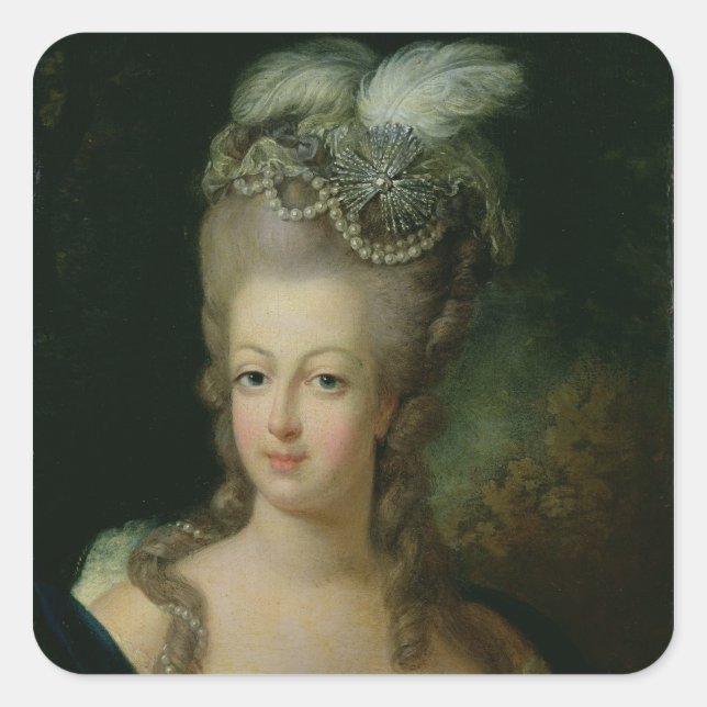 Adesivo Quadrado Retrato de Marie-Antoinette (Frente)