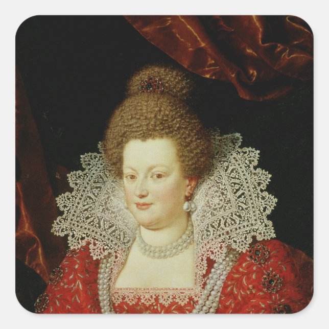 Adesivo Quadrado Retrato de Marie de Medici (Frente)