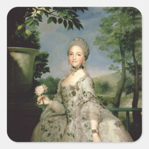 Adesivo Quadrado Retrato de Marie-Louise de Bourbon