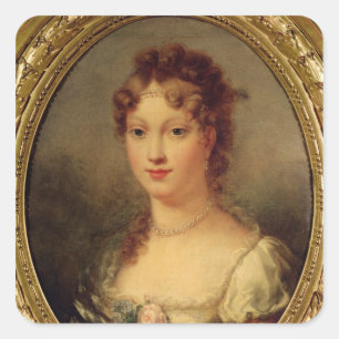 Adesivo Quadrado Retrato de Marie-Louise de Hapsburg-Lorena