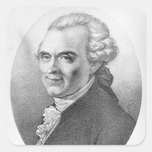 Adesivo Quadrado Retrato de Michel-Jean Sedaine