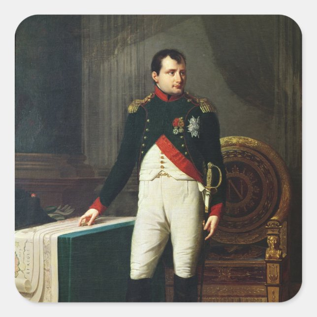 Adesivo Quadrado Retrato de Napoleão Bonaparte 1809 (Frente)