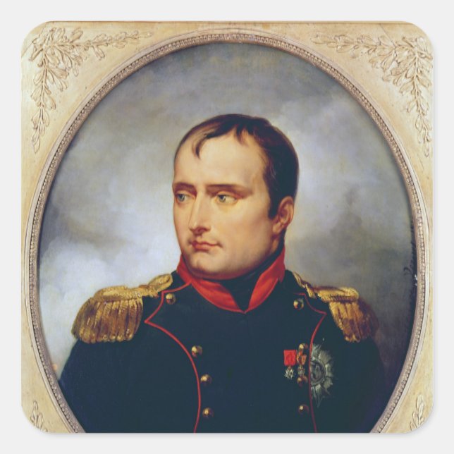 Adesivo Quadrado Retrato de Napoleão I , 1815 (Frente)