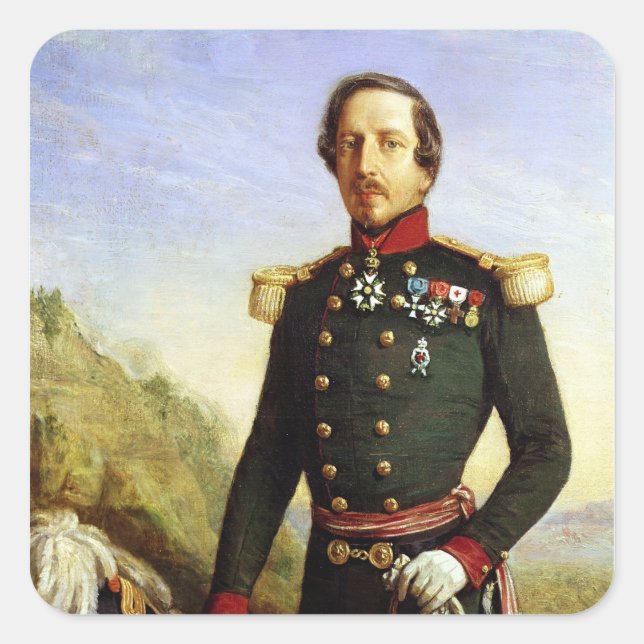 Adesivo Quadrado Retrato de Napoleão III 1852 (Frente)