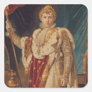 Adesivo Quadrado Retrato de Napoleon mim   1808-11