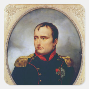 Adesivo Quadrado Retrato de Napoleon mim, 1815