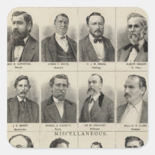 Adesivo Quadrado Retrato de negociantes dos bens imobiliários,