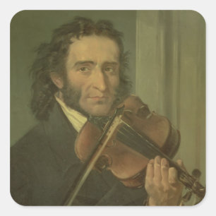 Adesivo Quadrado Retrato de Niccolo Paganini