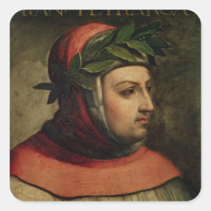Adesivo Quadrado Retrato de Petrarch