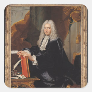Adesivo Quadrado Retrato de Philibert Orry