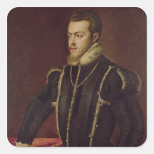 Adesivo Quadrado Retrato de Philip II da espanha