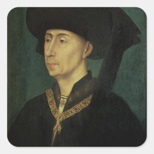 Adesivo Quadrado Retrato de Philip o bom duque de Borgonha
