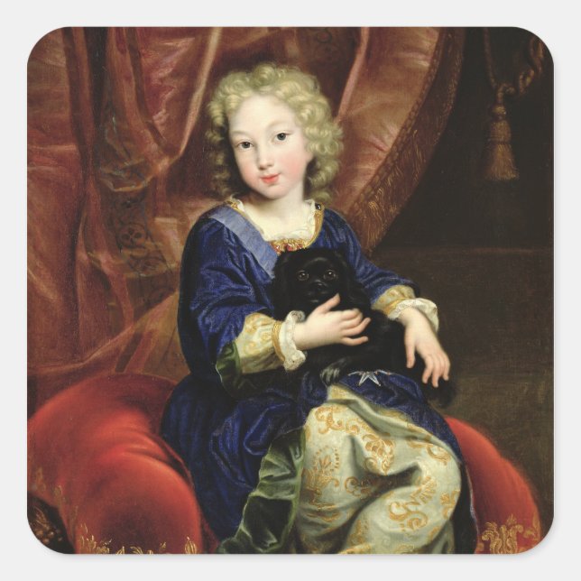 Adesivo Quadrado Retrato de Philippe de France (Frente)