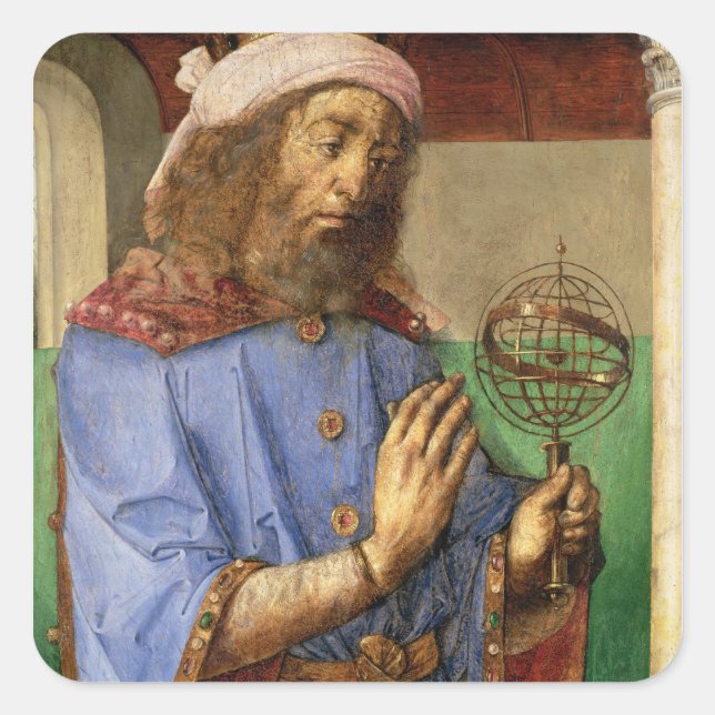 Adesivo Quadrado Retrato de Ptolomeu, c.1475 (Frente)