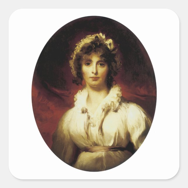 Adesivo Quadrado Retrato de Robert Burne-Jones (Frente)