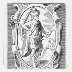 Adesivo Quadrado Retrato de Samuel Taylor Coleridge