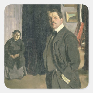 Adesivo Quadrado Retrato de Sergei Pavlovich Diaghilev