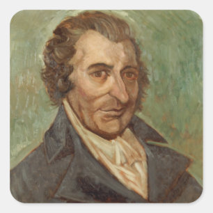 Adesivo Quadrado Retrato de Thomas Paine