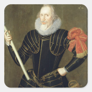 Adesivo Quadrado Retrato de um Homem, 1593 (óleo no painel)