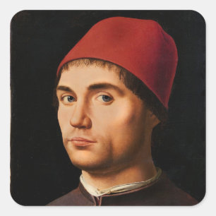 Adesivo Quadrado Retrato de um Homem, c.1475